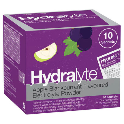 Hydralyte Electrolyte Powder Apple Blackcurrant 10 Pack