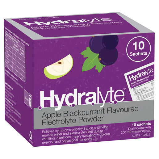 Hydralyte Electrolyte Powder Apple Blackcurrant 10 Pack