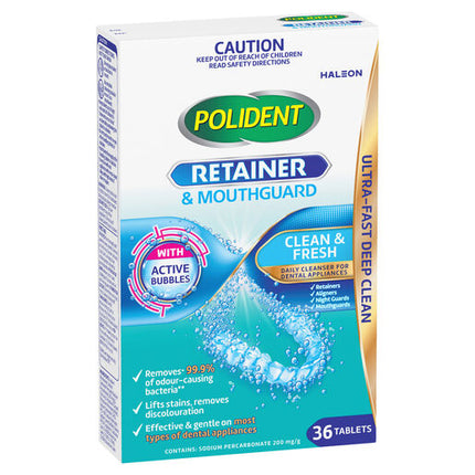 Polident Retainer & Mouthguard Daily Cleanser 36 Tablets
