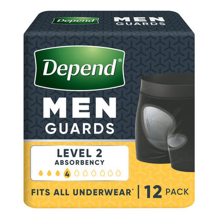 Depend Incontinence Guards Men 12 Pack