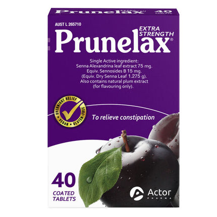 Prunelax Extra Strength Laxative 40 Tablets