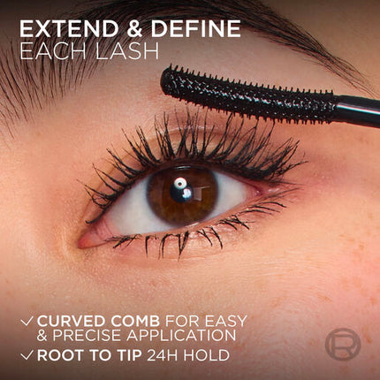 L'Oréal Paris Telescopic Extensionist Mascara Extends lashes +5mm closer to brows*