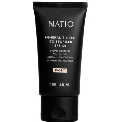 Natio Tinted Moisturiser Mineral Ivory SPF50 50g