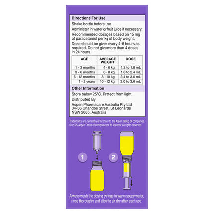 Dymadon Paracetamol 1 Month -2 Years Blackcurrant 60mL