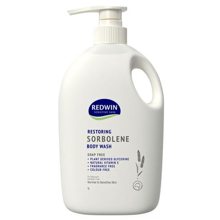 Redwin Sorbolene Body Wash with Vitamin E 1L (SLS Free)