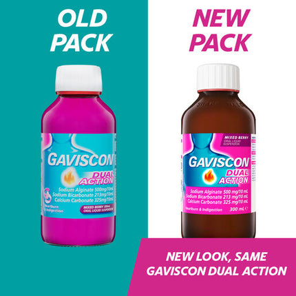 Gaviscon Dual Action Heartburn & Indigestion Relief Mixed Berry 300ml