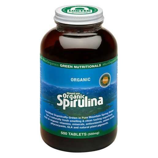 Green Nutritionals Mountain Organic Spirulina 500 Tablets