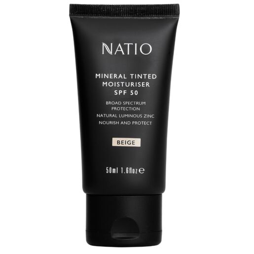 Natio Tinted Moisturiser Mineral Beige SPF50 50g