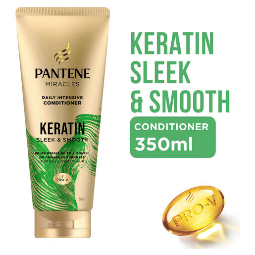 Pantene Miracles Conditioner Keratin Sleek & Smooth 350ml
