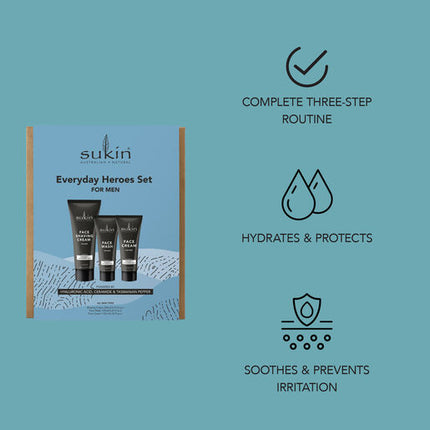Sukin Everyday Heroes Set For Men Gift Pack