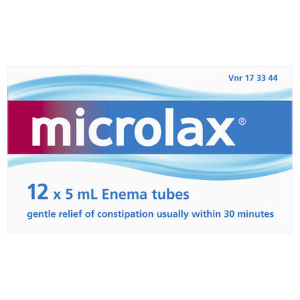 Microlax Enema 12 x 5mL Tubes
