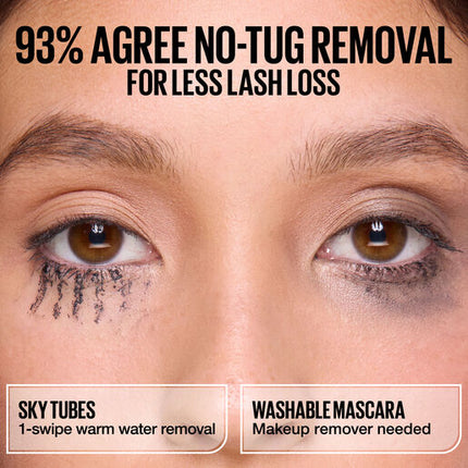 Maybelline Lash Sensational Sky Tubes Tubing Mascara Extension-Like Length Very Black