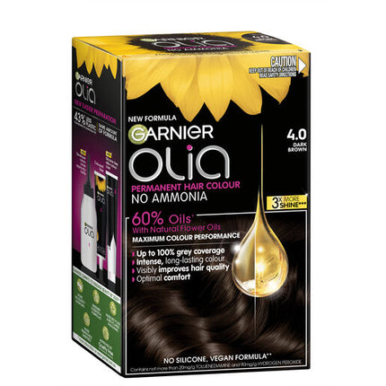 Garnier Olia 4.0 Dark Brown No Ammonia Permanent Hair Colour