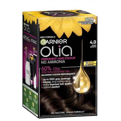 Garnier Olia 4.0 Dark Brown No Ammonia Permanent Hair Colour