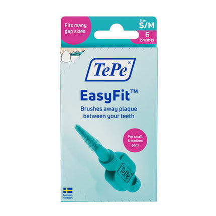 TePe EasyFit Interdental Brushes S/M Size, 6 Brushes