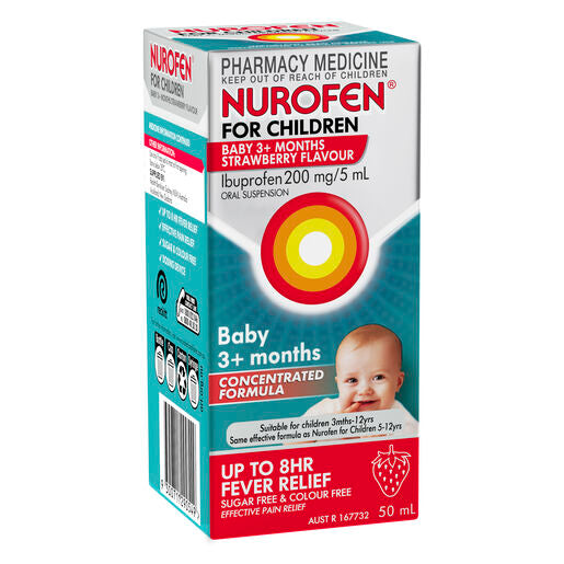 Nurofen For Children Baby 3+ Months Strawberry 50ml