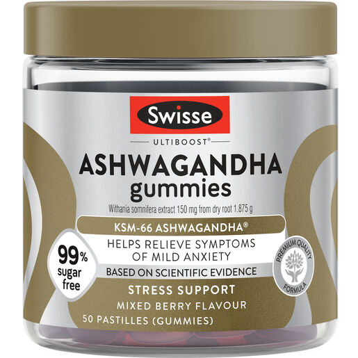 Swisse Ultiboost Ashwagandha Gummies 50 Pack