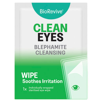 BioRevive CleanEyes Blephamite Cleansing Wipes 30 Pack