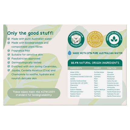 Gaia Biodegradable Water Wipes 280 Pack