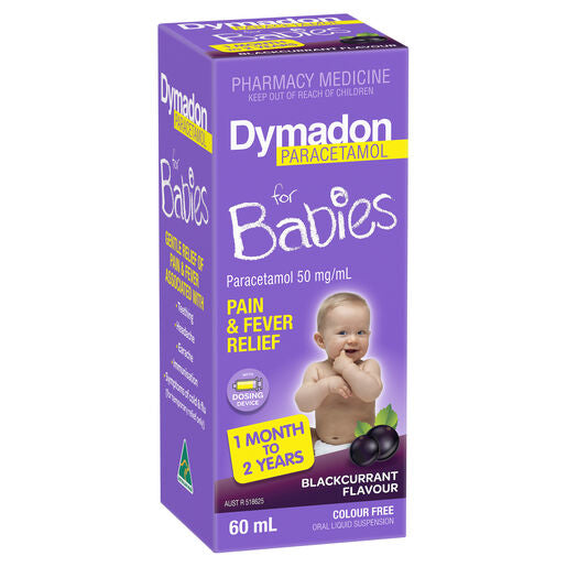 Dymadon Paracetamol 1 Month -2 Years Blackcurrant 60mL