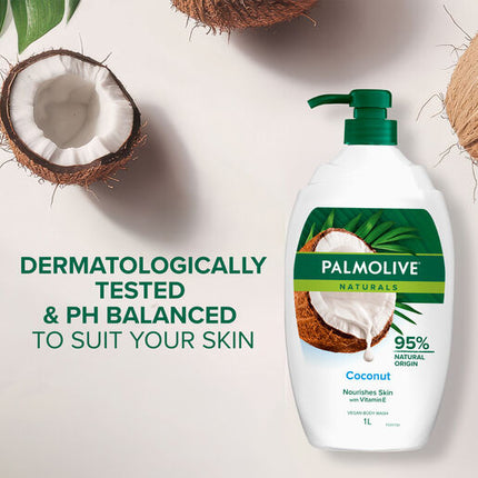 Palmolive Naturals Body Wash Coconut 1L Moisturising Almond Milk