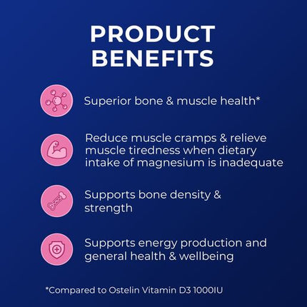 Ostelin Vitamin D3 & K2 + Magnesium 60 Tablets
