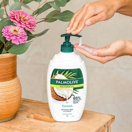 Palmolive Naturals Body Wash Coconut 1L Moisturising Almond Milk