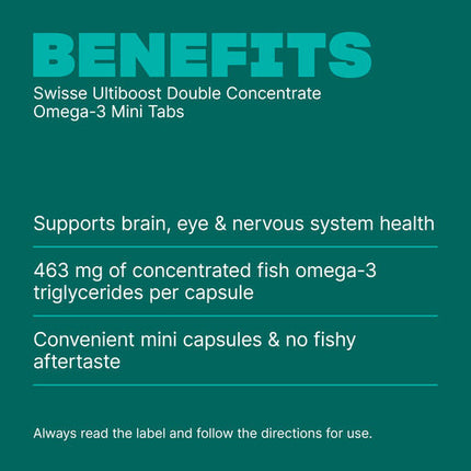 Swisse Ultiboost Double Concentrate Omega-3 Mini Caps 150 Capsules