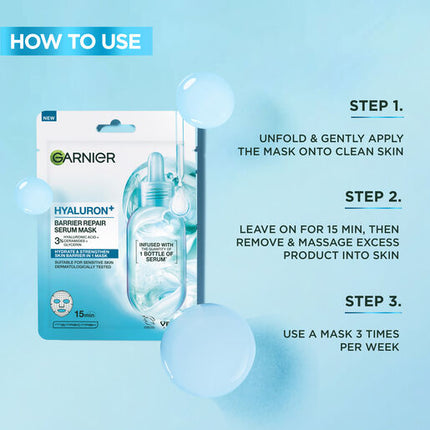 Garnier Hyaluron+ Barrier Repair Serum Mask