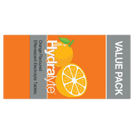 Hydralyte Effervescent Electrolyte Tablets Orange 40 Tablets
