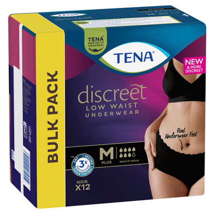 Tena Pants Discreet Black Medium 12pk