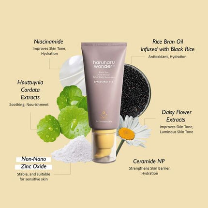 Haruharu Wonder Black Rice Pure Mineral Relief Daily Sunscreen Spf50+/Pa++++