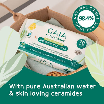 Gaia Biodegradable Water Wipes 280 Pack