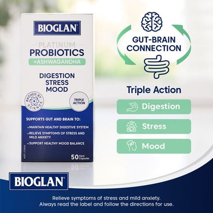 Bioglan Probiotic + Ashwagandha 50 Tablets