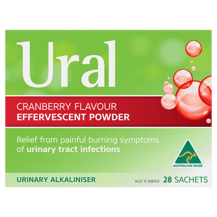 Ural Effervescent Powder Cranberry 28 Sachets