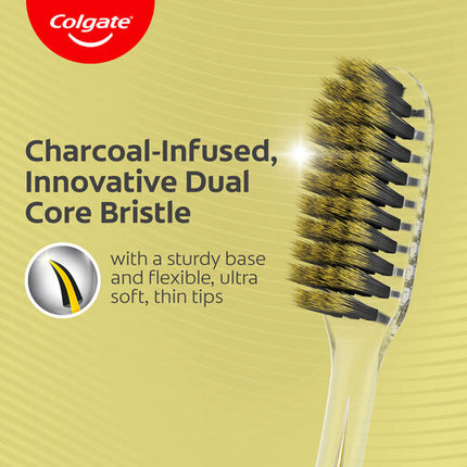 Colgate Slim Soft Advanced Charcoal Toothbrush Ultra Soft