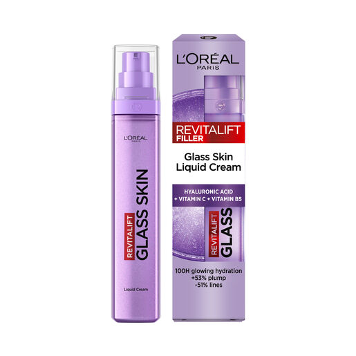 L'Oréal Paris Revitalift Filler Glass Skin Liquid Cream Face Moisturiser 50ml