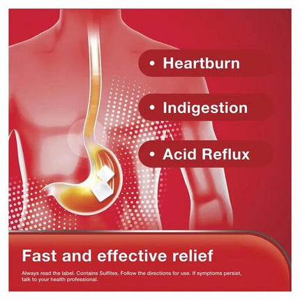 Rennie No Added Sugar Indigestion and Heartburn Relief Spearmint, 96 Chewable Tablets