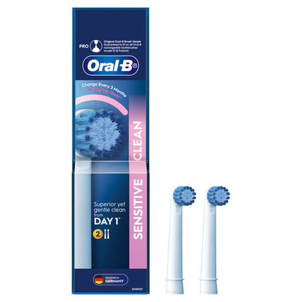 Oral B Sensitive Clean Replacement Brush Heads 2 Pack