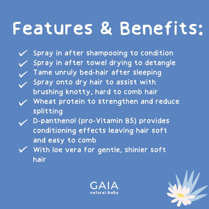 Gaia Natural Baby Conditioning Detangler 200mL