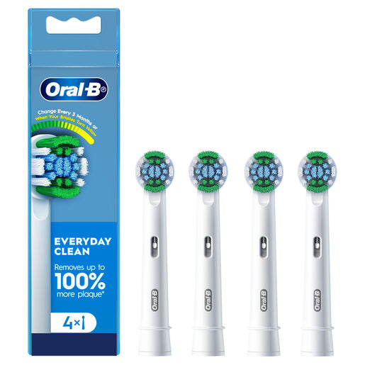 Oral-B Everyday Clean Electric Toothbrush Replacement Brush Heads, 4 Pack, Value Pack