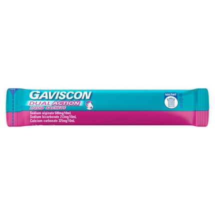 Gaviscon Dual Action Liquid Sachets 10mL 24Pk