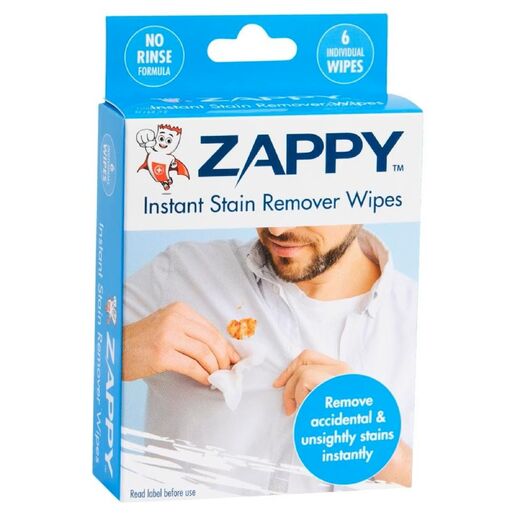 Zappy Instant Stain Remover Wipe 6pk