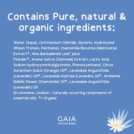 Gaia Natural Baby Conditioning Detangler 200mL