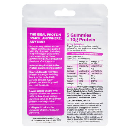Nature's Way Instant Active Protein Gummies Berry Citrus 40s
