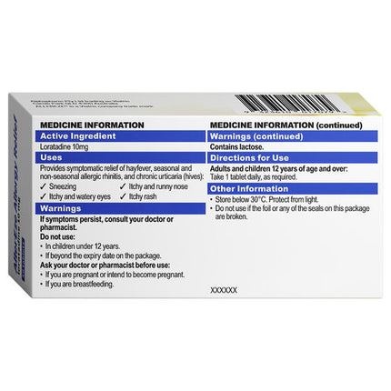 Allereze Allergy Relief 10mg Tab 50