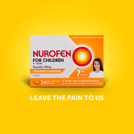 Nurofen For Children 100mg Ibuprofen Orange 24 Chewable Capsules