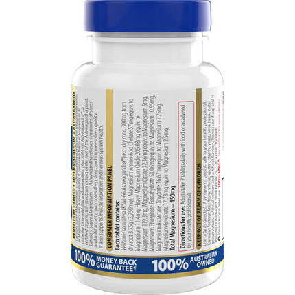 Caruso's Super Magnesium + Ashwagandha 42 Tablets