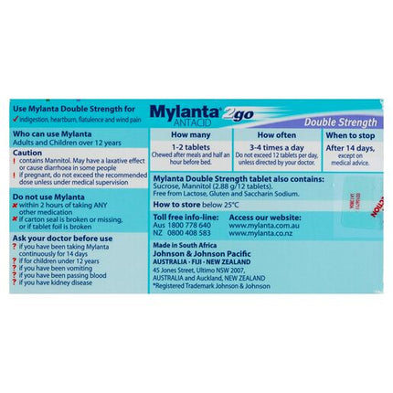Mylanta 2go Antacid 48 Tablets
