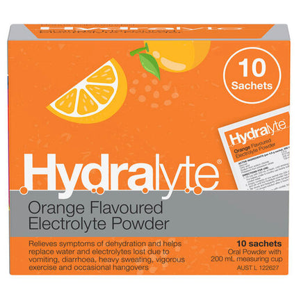 Hydralyte Electrolyte Powder Orange 10 Pack